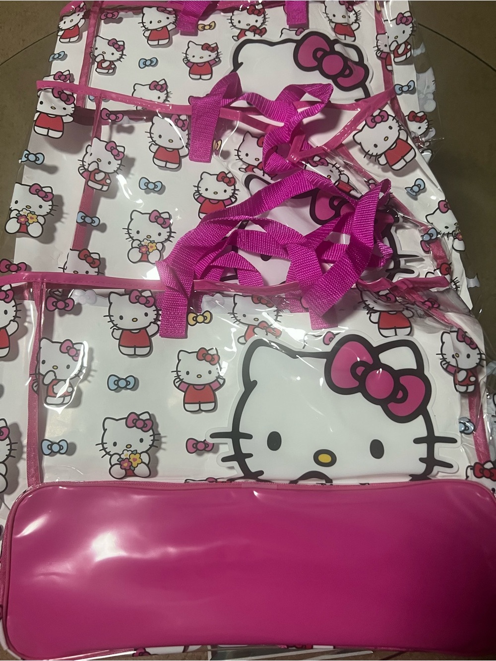 Hello Kitty Pink Clear Kids Tote with Character Print